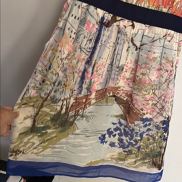 Anthropologie We love Vera Colorful Scenic Print Dress size 4 - Picture 3 of 7